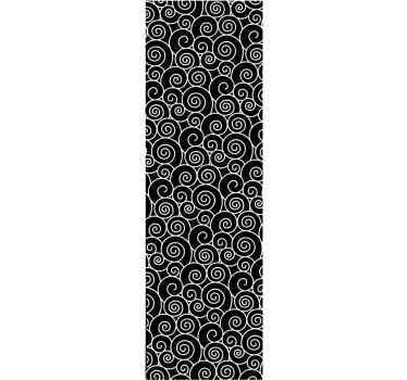 Geometric wallpaper black and white waves - TenStickers