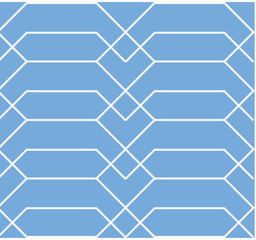 Geometric wallpaper in blue line design - TenStickers