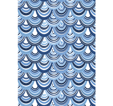 Geometric wallpaper wave design - TenStickers
