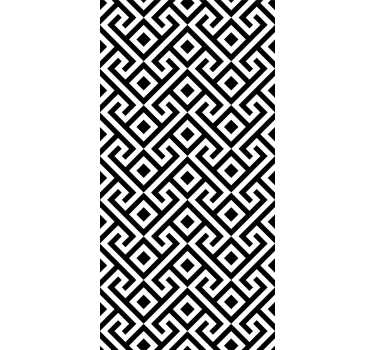 Geometric wallpaper bold black and white design - TenStickers