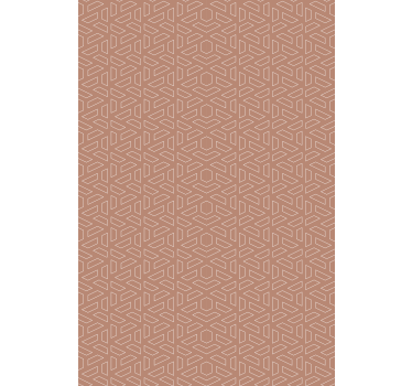 Geometric wallpaper in stylish brown tones - TenStickers