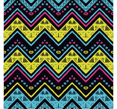 Geometric wallpaper vibrant chevron design - TenStickers