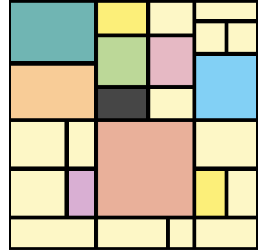 Geometric wallpaper in lively geometry - TenStickers