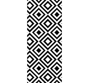 Geometric wallpaper in black and white - TenStickers