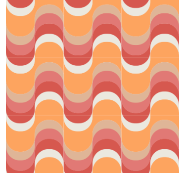 Retro wallpaper with vibrant wave design - TenStickers