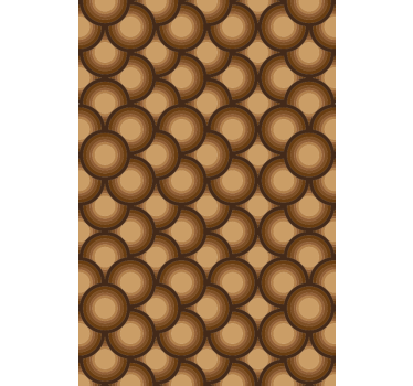 Retro wallpaper brown suns - TenStickers