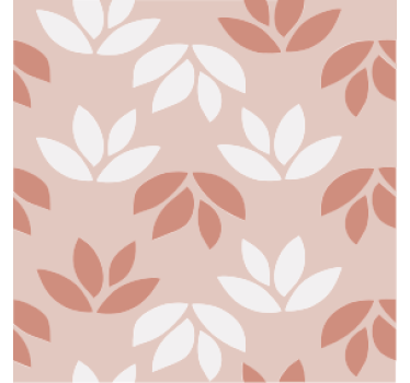 Retro wallpaper rose floral leaf pink coaster - TenStickers