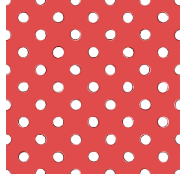 Retro wallpaper white polka dots on red background - TenStickers