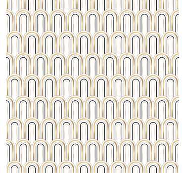 Geometric wallpaper art deco geometric shapes - TenStickers