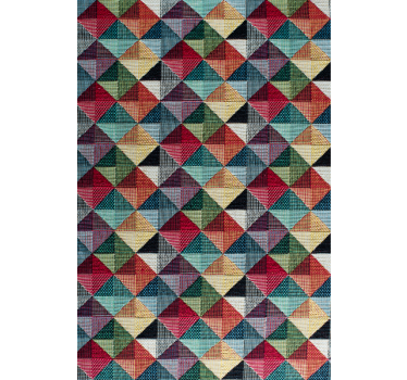 Geometric wallpaper in geometric shapes - TenStickers