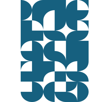 Geometric wallpaper blue circle art pattern - TenStickers