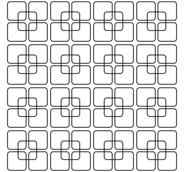 Geometric wallpaper black squares urban pattern - TenStickers