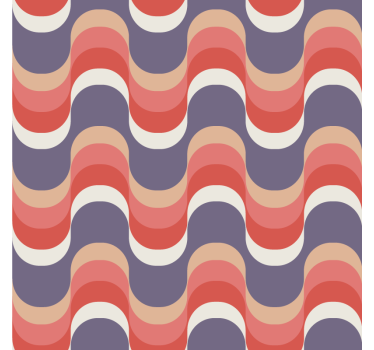 Geometric wallpaper wavy pattern design - TenStickers