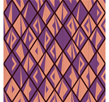 Geometric wallpaper with diamond pattern design - TenStickers