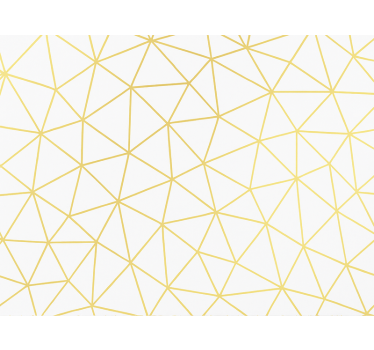 Triangles wallpaper golden geometric prism mosaic - TenStickers