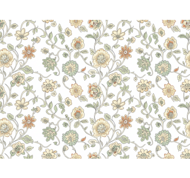 Rustic wallpaper decent light floral design - TenStickers