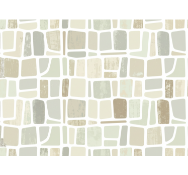 Rustic wallpaper geometric shapes in light tones - TenStickers