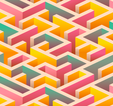 Geometric Interlock geometric wallpaper - TenStickers