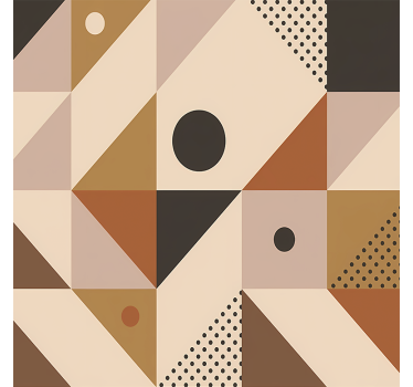 Brown Patchwork Modern Wallpaper - TenStickers
