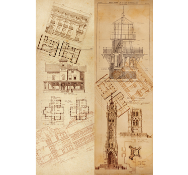 Building Vintage Wallpaper - TenStickers