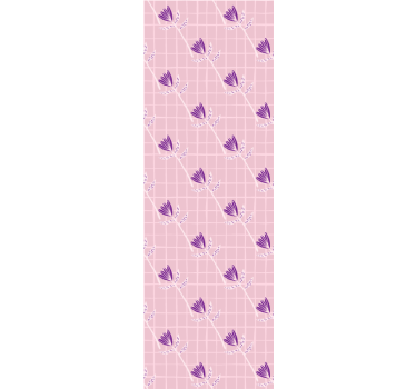 Geometric wallpaper with floral design - TenStickers