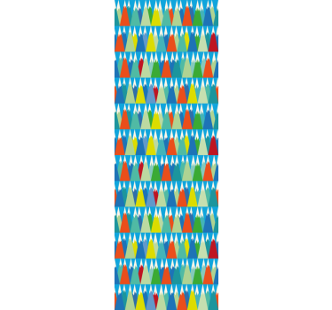 Abstract Mountain Range geometric wallpaper - TenStickers