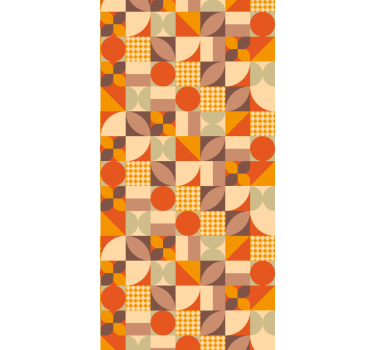 Geometric wallpaper retro geometric shapes - TenStickers