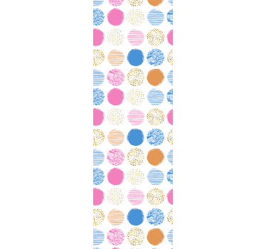 Patterned Circle Array polka dots wallpaper - TenStickers