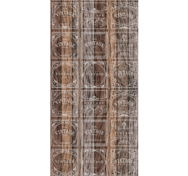 Stamped Barrels retro wallpaper - TenStickers