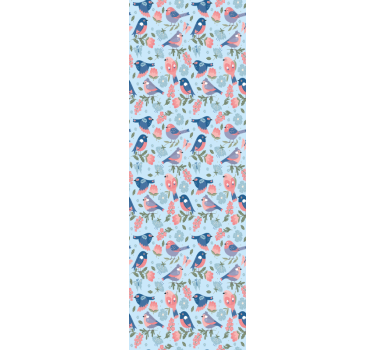 Birds in wallpaper floral design - TenStickers