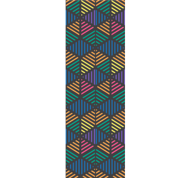 Geometric wallpaper geometric striped pattern - TenStickers