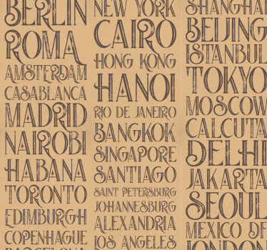 Cities of the World Letter Wallpaper - TenStickers