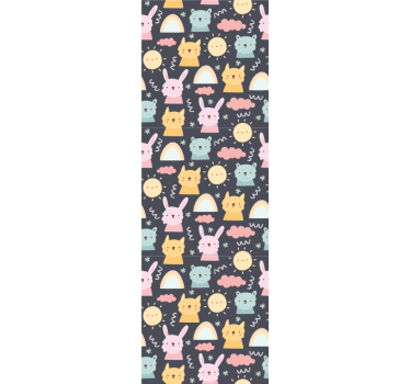Playful Animal Illustrations birds in wallpaper - TenStickers