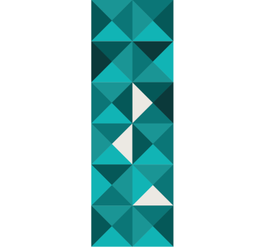 Blue triangular design geometric wallpaper - TenStickers