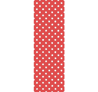 Red and white polka dots wallpaper - TenStickers