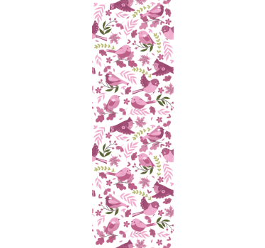Bird Illustration birds in wallpaper - TenStickers