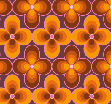 Geometric wallpaper floral burst design - TenStickers