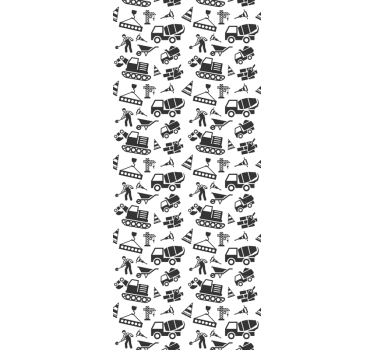 Construction Motif wallpaper industrial - TenStickers