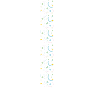 Geometric wallpaper with playful shapes - TenStickers
