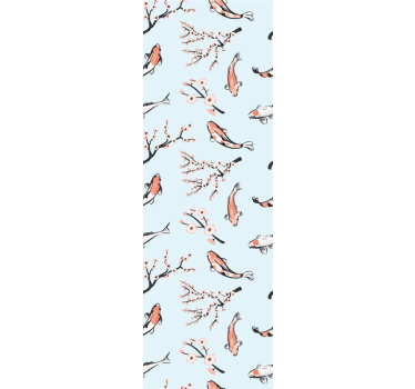Japanese Nature birds in wallpaper - TenStickers
