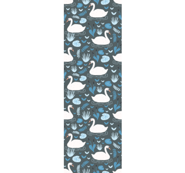 Swan Lake Motif birds in wallpaper - TenStickers