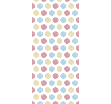 Polka dots wallpaper with polka dotted design - TenStickers
