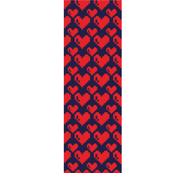 Pixelated Hearts polka dots wallpaper - TenStickers