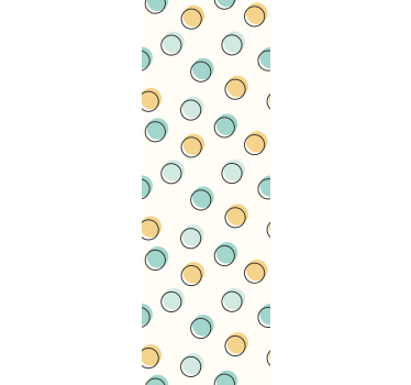 Circular Motif polka dots wallpaper - TenStickers
