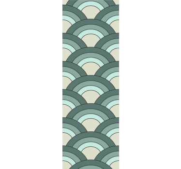 Semicircle Patterns geometric wallpaper - TenStickers