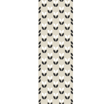 Symmetric Leaf Pattern geometric wallpaper - TenStickers