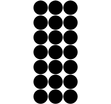 Chic black circular pattern polka dots wallpaper - TenStickers