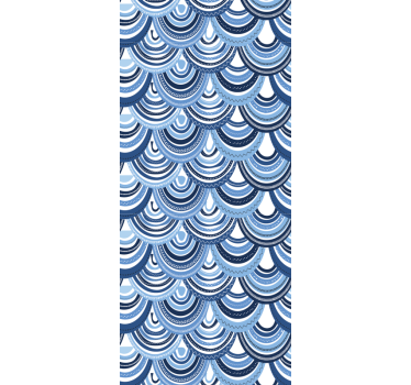 Scallop Pattern geometric wallpaper - TenStickers