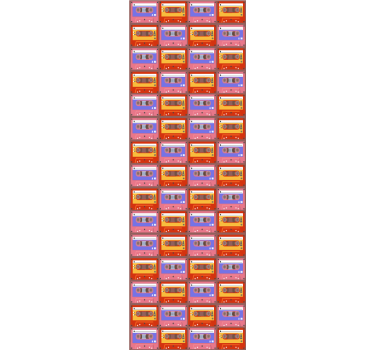 Retro wallpaper retro cassette collection - TenStickers