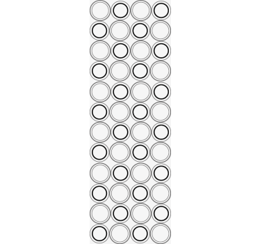 Concatenated pattern polka dots wallpaper - TenStickers